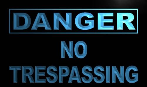 Danger No Trespassing Neon Light Sign